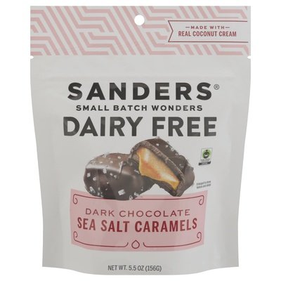 Sanders Dark Chocolate Sea Salt Caramels Dairy Free 6/5.5 OZ [UNFI #2988830] [ebt] T