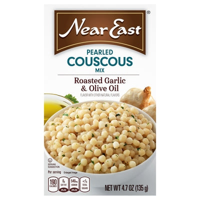 Near East Couscous Mix Pearled Roasted Garlic & Olive Oil 12/4.7 OZ [UNFI #530287] [ebt]