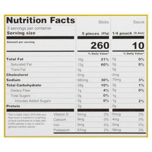 Wholly Veggie! Cauliflower Mozzarella Sticks 8/8.8 OZ [UNFI  #2816841]