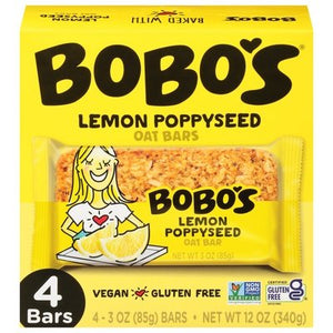 Bobos Oat Bars Oat Bars Lemon Poppyseed 6/4 PACK [UNFI #2465417] [ebt]