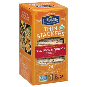 Lundberg Family Farms Rice Cakes Organic Red Rice & Quinoa 6/6 OZ [UNFI #2515732] [ebt]