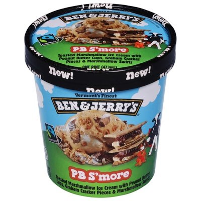 Ben & Jerrys Peanut Butter Smore 8/Pint [UNFI  #3054251]