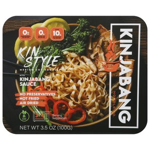 Kinjabang Noodles Cut Noodle with Kinjabang Sauce Medium Kin Style 6/3.5 OZ [UNFI #2811057] [ebt]