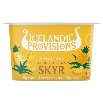 Icelandic Provisions Skyr Thick & Creamy Pineapple 12/5.3 OZ [UNFI #2953727] [ebt]