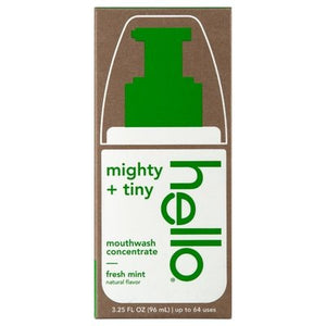 Hello Products Mouthwash Concentrate Fresh Mint Mighty + Tiny 3.25 OZ [UNFI #3037645] T