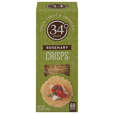 34 Degrees Crisps Rosemary 12/4.5 OZ [UNFI #2852499] [ebt]