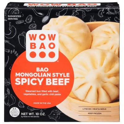 Wow Bao Bao Mongolian Spicy Beef 8/10 OZ [UNFI  #3002136]