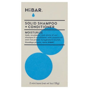 Hibar Shampoo + Conditioner Solid Moisturize Mini 1 OZ [UNFI #2877959] T