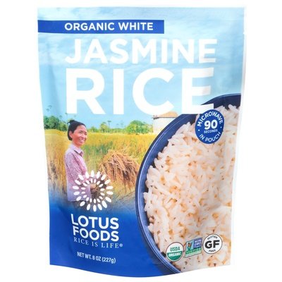 Lotus Foods Rice Organic Jasmine White 6/8 OZ [UNFI #2650091] [ebt]