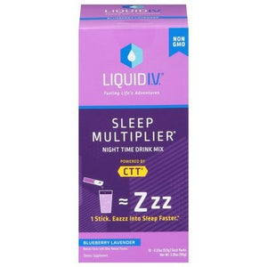 Liquid I V Drink Mix Night Time Sleep Multiplier Blueberry Lavender 1/3.35 OZ [UNFI #2872034] [ebt]