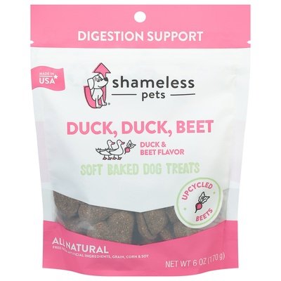 Shameless Pets Dog Treats Soft Baked Duck Duck Beet 6/6 OZ [UNFI #2545440]