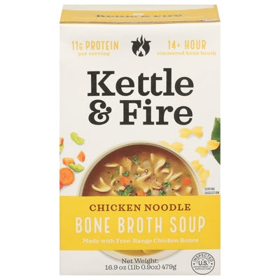 Kettle & Fire Soup Bone Broth Chicken Noodle 6/16.9 OZ [UNFI #3076502] [ebt]