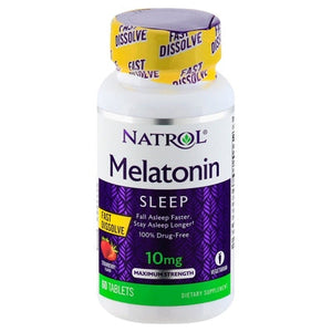 Natrol Melatonin Sleep Maximum Strength 10 Mg Tablets Strawberry 1/60 TAB [UNFI-CARLISLE #1142926]