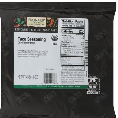 Frontier Taco Seasoning Og2 1/# [UNFI-CARLISLE #0498287 ] [ebt]