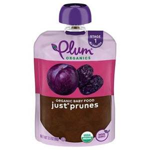 Plum Organics JustÂ® Prunes Stage 1 Organic Baby Food 3.5OZ Pouch 6/3.5 OZ [UNFI #1144476] [ebt]