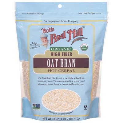 Bobs Red Mill Hot Cereal Oat Bran Organic 4/18 OZ [UNFI #2276186] [ebt]