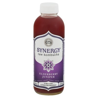 Gts Kombucha Raw Elderberry Juniper 12/16 OZ [UNFI #2931996] [ebt]