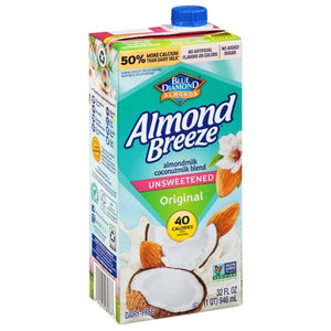 Almond Breeze Almond Beverage Original Unsweetened 12/32 OZ [UNFI #1076728] [ebt]