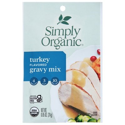 Simply Organic Gravy Mix Turkey Flavored 12/.85 OZ [UNFI #916361] [ebt]