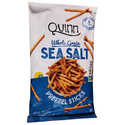 Quinn Pretzel Sticks Whole Grain Sea Salt 8/7 OZ [UNFI #2784361] [ebt]