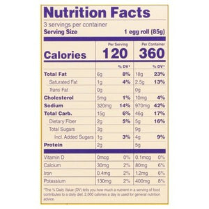 Fgf Vegetabl Egg Roll Gf 9/9 OZ [UNFI  #1088947]