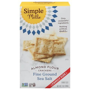 Simple Mills Almond Flour Crackers Fine Ground Sea Salt Family Size 6/7 OZ [UNFI #2776318] [ebt]