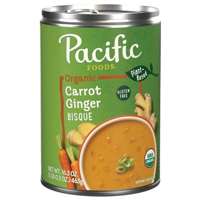 Pacific Foods Bisque Organic Carrot Ginger 12/16.3 OZ [UNFI #2854404] [ebt]