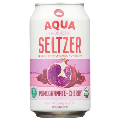 Aqua Seltzer Seltzer Probiotic Pomegranate + Cherry 12/12 OZ [UNFI #2924439] [ebt] T