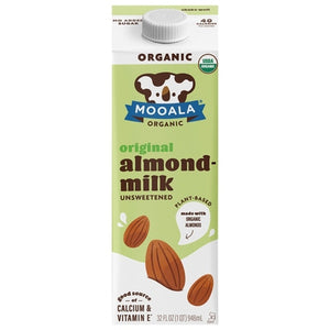 Mooala Almondmilk Organic Original Unsweetened 6/33.8 OZ [UNFI #2953602] [ebt]