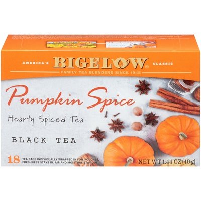 Bigelow Pumpkin Spice Black Tea 6/18 BAG [UNFI #2418465] [ebt]