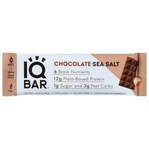 Iqbar Protein Bar Chocolate Sea Salt 12/1.6 OZ [UNFI #2446086] [ebt]