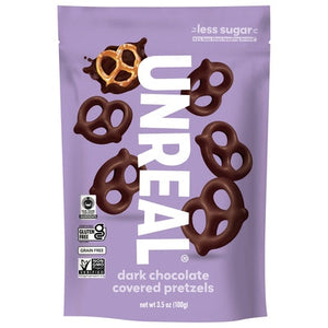 Unreal Pretzels Dark Chocolate Covered 6/3.5 oz [UNFI #3052081 ] [ebt]