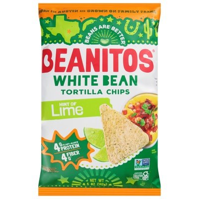 Beanitos Tortilla Chips Hint of Lime White Bean 6/5 OZ [UNFI #2353340] [ebt]
