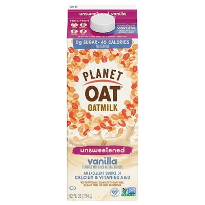 Planet Oat Oatmilk Vanilla Unsweetened 6/52 OZ [UNFI #2768026] [ebt] T