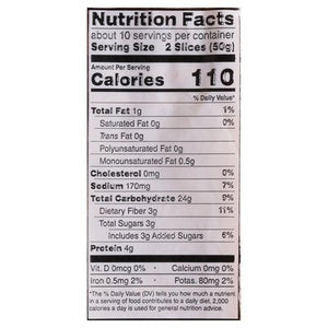 OG2 Rudis Organic Bakery Honey Sweet 100 % Whole Wheat Thin Sliced 8/18 OZ [UNFI  #2686640]