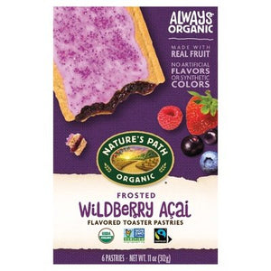 Natures Path Toaster Pastries Frosted Wildberry Acai 12/11 OZ [UNFI #194019] [ebt]