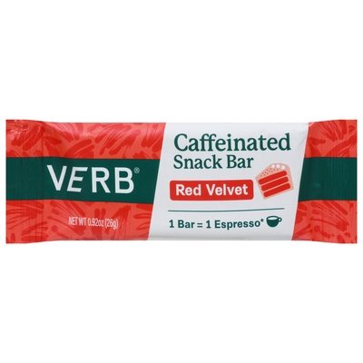Verb Energy Snack Bar Red Velvet Caffeinated 16/.92 OZ [UNFI #2883163] [ebt]