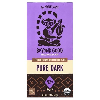 Beyond Good Chocolate Heirloom Pure Dark Madagascar 92% Cocoa 12/2.64 OZ [UNFI #1851377] [ebt] T
