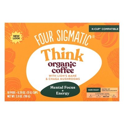 Four Sigmatic Organic Coffee Dark Roast Think 6/3.9 OZ [UNFI #2999704] [ebt]