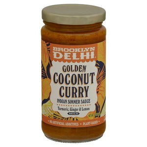 Brooklyn Delhi Indian Simmer Sauce Golden Coconut Curry Mild 6/12 OZ [UNFI #2468296] [ebt]