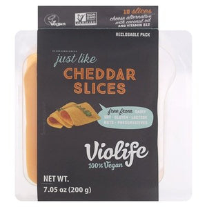 Violife Cheese Slices Cheddar 8/7.05 OZ [UNFI #2329811] [ebt]