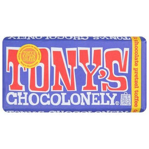 Tonys Chocolonely Milk Chocolate Chocolate Pretzel Toffee 15/6.35 OZ [UNFI #2377695] [ebt] T
