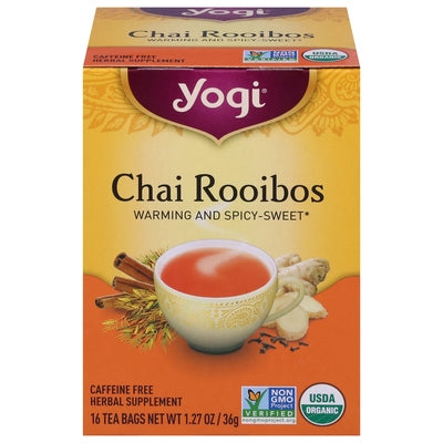 Yogi Herbal Supplement Chai Rooibos Tea Bags 6/16 BAG [UNFI #355792] [ebt]