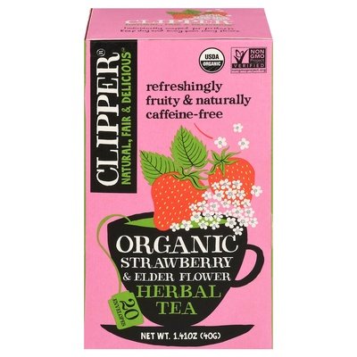 Clipper Herbal Tea Organic Strawberry & Elder Flower 6/20 BAG [UNFI #2333938] [ebt]