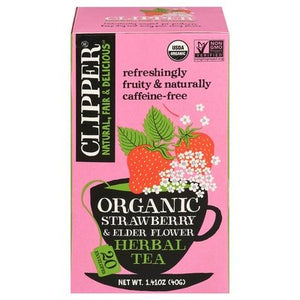 Clipper Herbal Tea Organic Strawberry & Elder Flower 6/20 BAG [UNFI #2333938] [ebt]