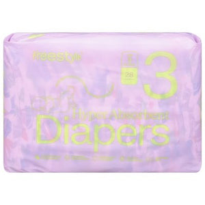 Freestyle Diapers Hyper Absorbent Size 3 (16 - 28 lbs) 6/28 CT [UNFI #2856276] T