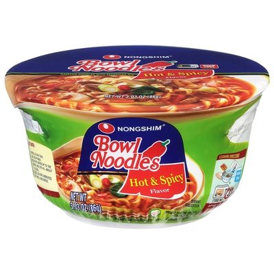 Nong Shim Bowl Noodle Soup Hot & Spicy Flavor 12/3.03 OZ [UNFI #0147066] [ebt]
