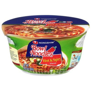 Nong Shim Bowl Noodle Soup Hot & Spicy Flavor 12/3.03 OZ [UNFI #0147066] [ebt]