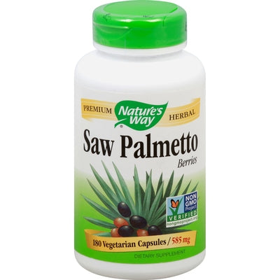 Natures Way Saw Palmetto Berries 585 Mg Vegetarian Capsules 180 Cap [UNFI #0389742] T