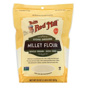 Bobs Red Mill Millet Flour Stone Ground 4/20 OZ [UNFI #2486694] [ebt]